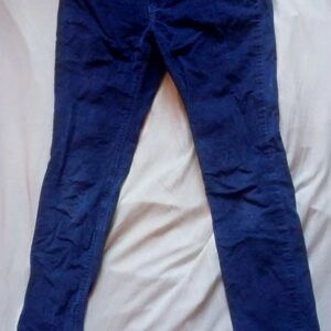 Pantalon velour bleu marine