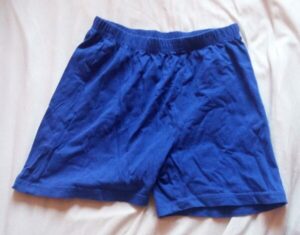 Short bleu tissu