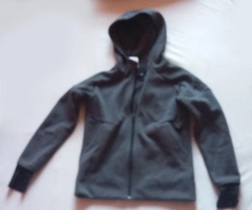 Sweat à capuche gris zippé