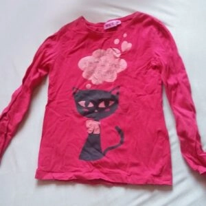 T-shirt Manche longues chat noir