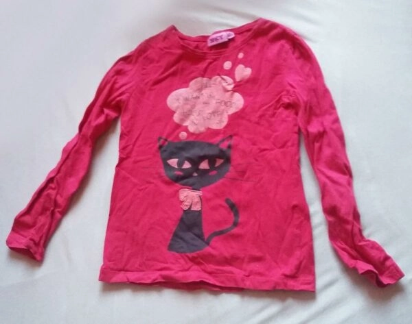 T-shirt Manche longues chat noir