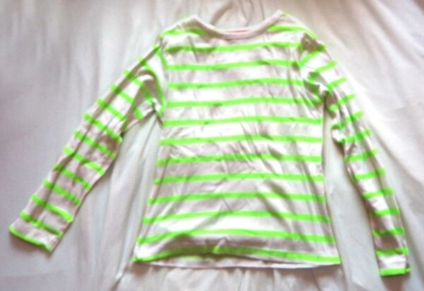 T-shirt Manches Longues rayures fluo